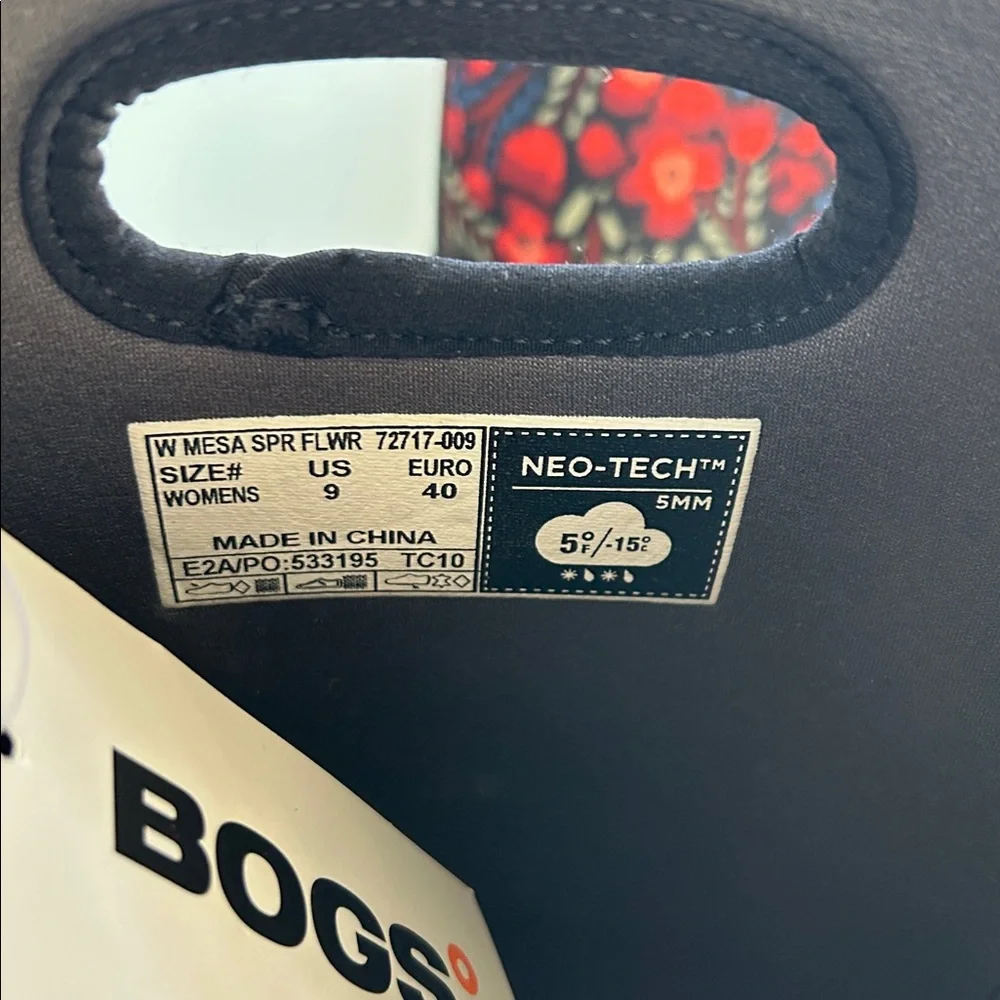 Bogs Mesa Super Flower Rain Snow Garden Boot Waterproof - Picture 3 of 13